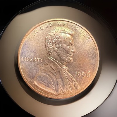 1996 penny DDO FS-101 doubled die obverse showing doubling on Lincoln's eye and date